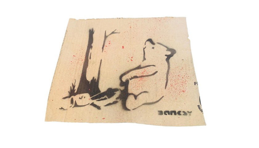 'Winnie the Pooh' Cardboard by Banksy - Dismaland Souvenir