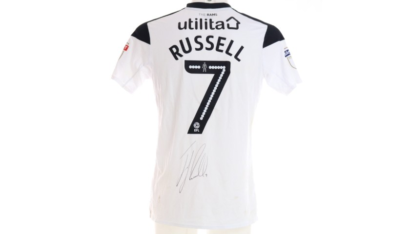 Russell's Worn and Signed Derby County Poppy Shirt