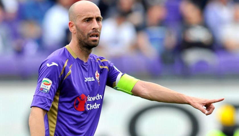 Borja Valero's Official Fiorentina Signed Shirt, 2012/13 - CharityStars