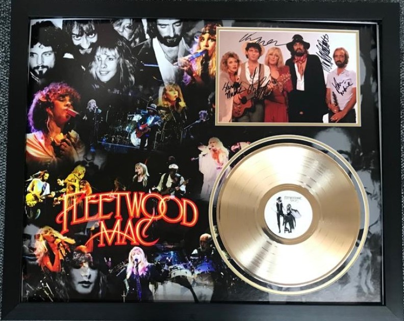 Fleetwood Mac Signed and Framed Gold Disc Display