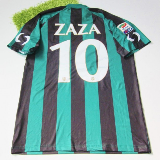 Zaza Sassuolo shirt, issued for Sassuolo-Lazio 1/3/2015 Serie A 