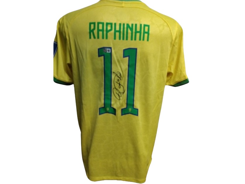 Raphinha Replica Brazil Signed Shirt