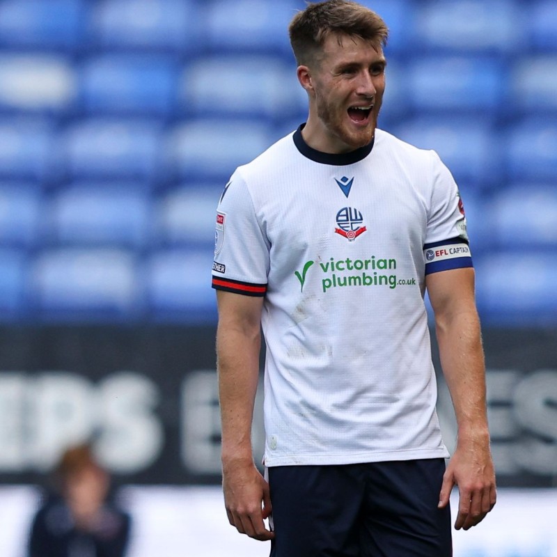 Maglia indossata George Thomason Bolton Wanderers, vs Shrewsbury - Autografata