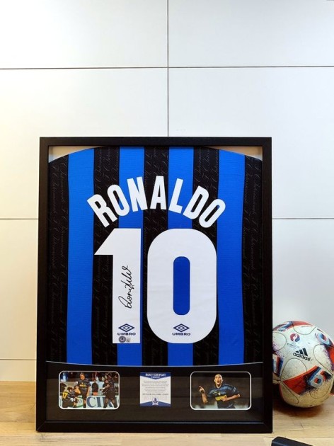 Ronaldo's Inter Milan Signed and Framed Shirt