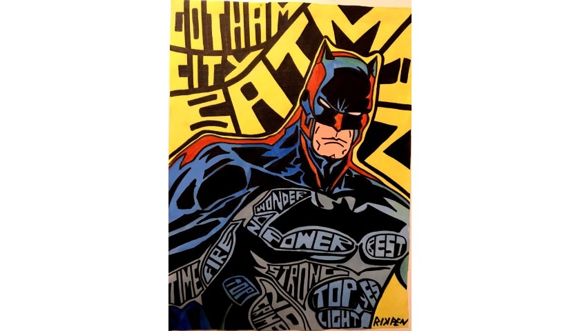 "Batman" Original Canvas by Riccardo Penati