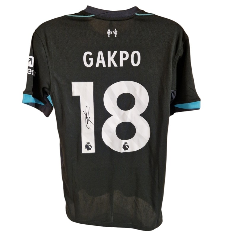 Maglia replica away Cody Gakpo Liverpool 2024/25 - Autografata