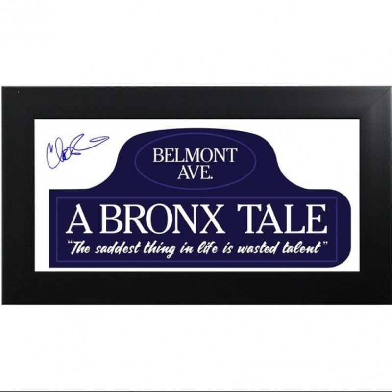 "A Bronx Tale" Belmont Ave Hand Signed by Chazz Palminteri