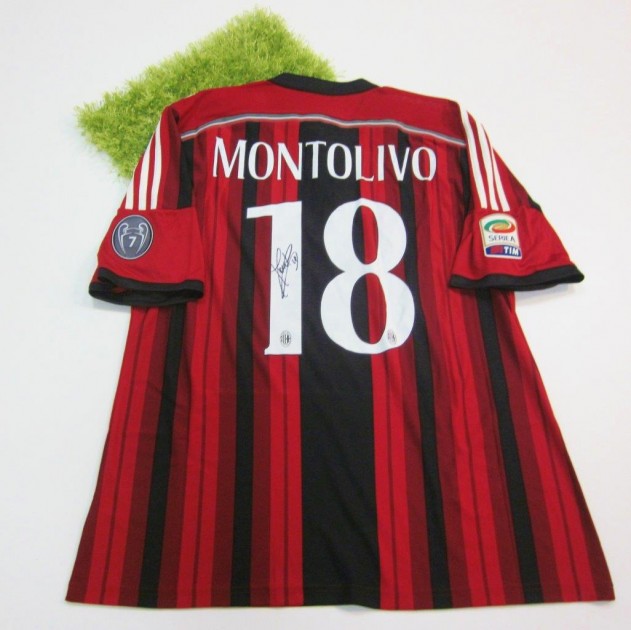 Milan shirt, Serie A 2014/2015 - signed by Montolivo
