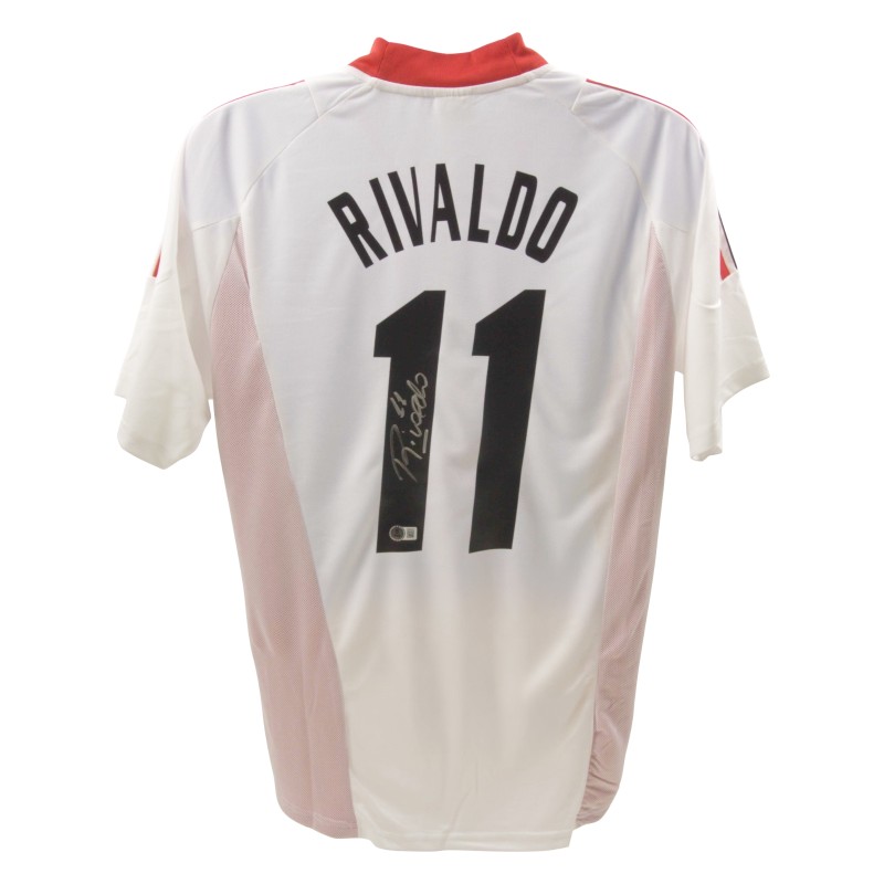 Rivaldo's AC Milan Signed Replica Away Shirt