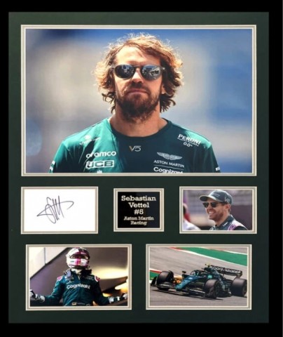 Sebastian Vettel Signed Photo Display