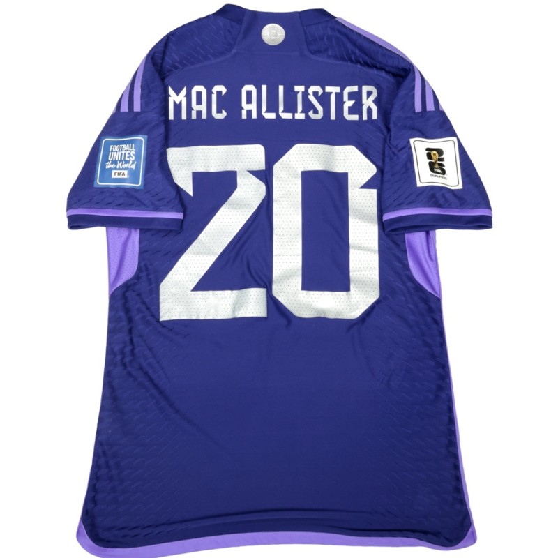 Mac Allister's Match-Issued Shirt, Argentina 2023