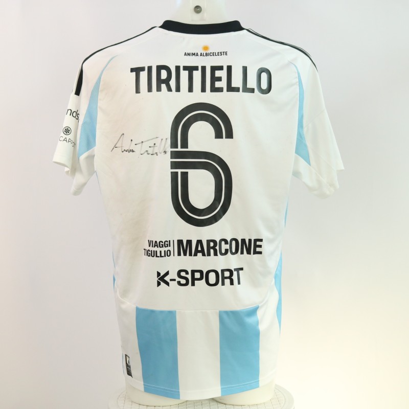 Tiritiello's Signed Unwashed Shirt, Sestri Levante vs Virtus Entella 2024