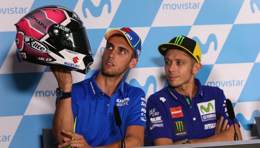 Alex Rins' #PinkRacing Helmet Worn at Aragon MotoGP