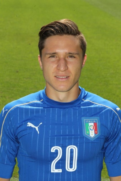Chiesa's Italy U21 Match Shirt, 2017
