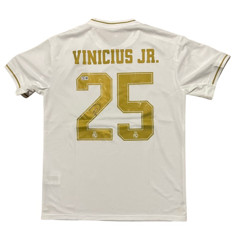 Maglia replica firmata del Real Madrid 2019/20 di Vinicius Junior