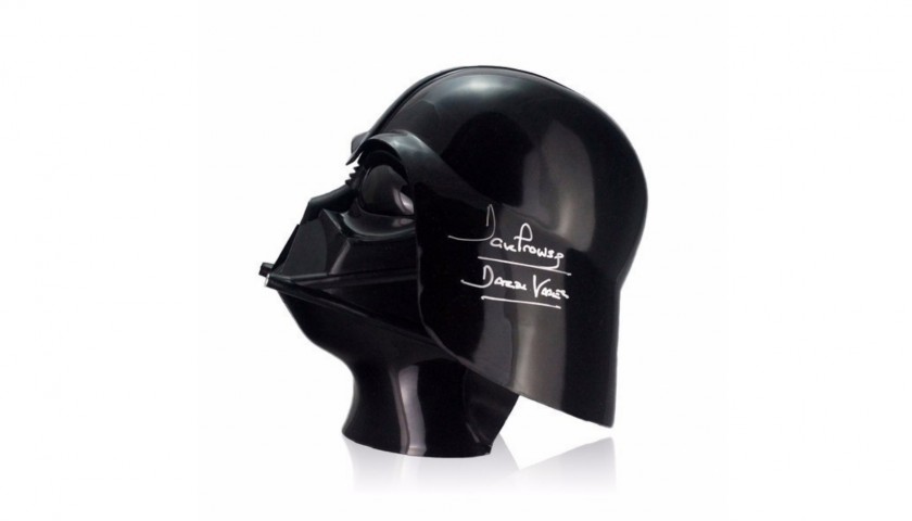 Star Wars Darth Vadar Helmet Signed by David Prowse