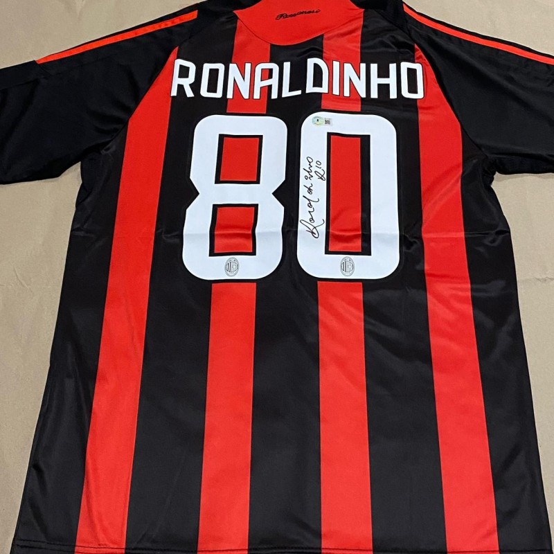 Ronaldinho's AC Milan 2008/09 Signed Replica Shirt