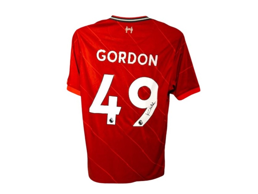 Maglia ufficiale firmata da Kaide Gordon Liverpool 2021/22