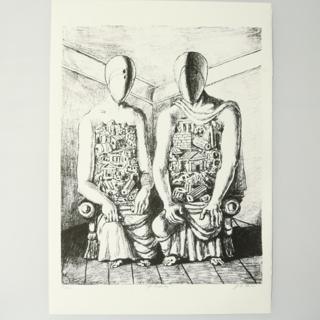 "The Archaeologists" - Hand Signed Lithography by Giorgio de Chirico
