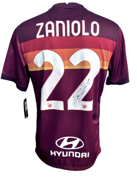 Zaniolo's Roma Signed Official Shirt, 2020/21