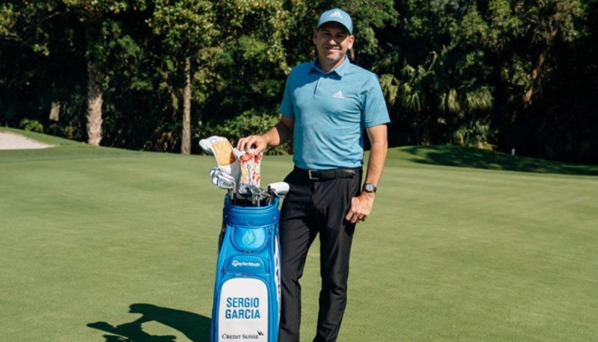 Win Sergio Garcia's Original Signed Golf Tour Bag