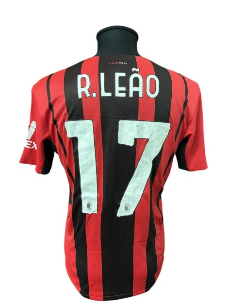 Leao's Milan vs Roma Issued Shirt, 2020