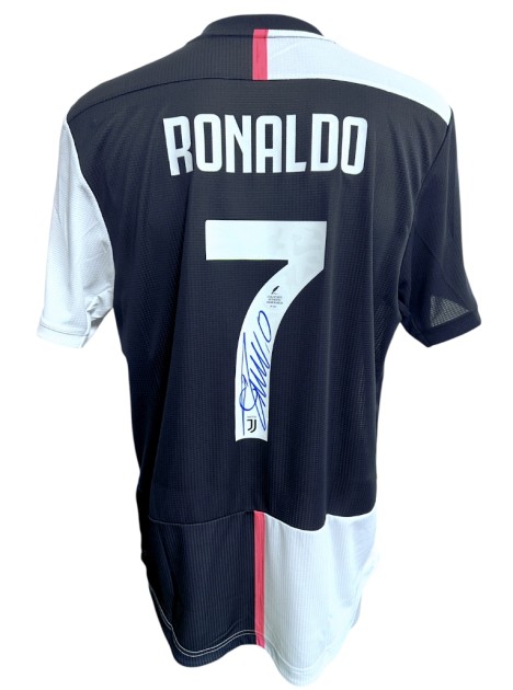 Ronaldo's Juventus Signed Official Shirt, UCL 2019/20