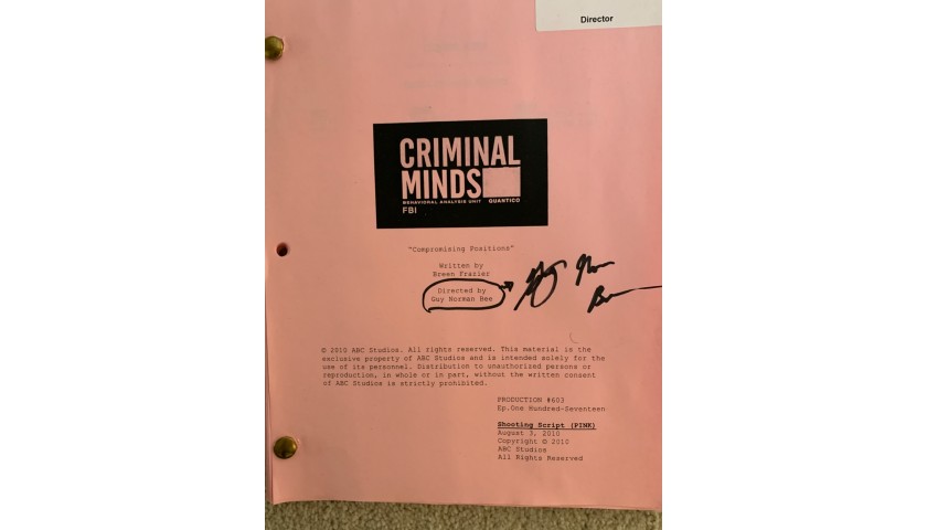 Criminal Minds Signed Script