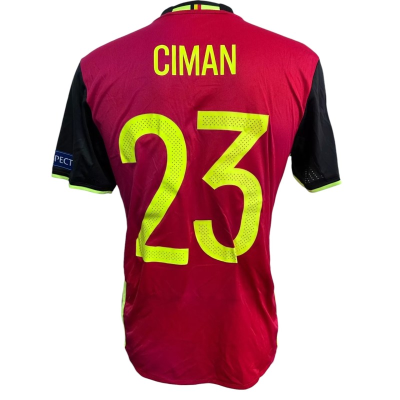 Ciman's' Match-Issued Shirt Belgium vs Italy, EURO 2016