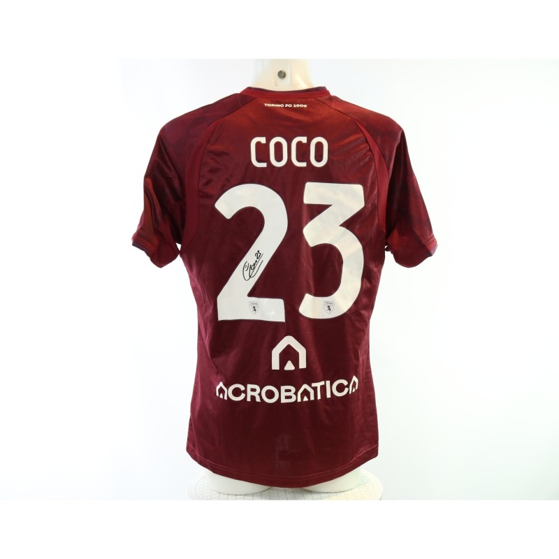 Coco's Torino vs Napoli Signed Unwashed Shirt, 2024