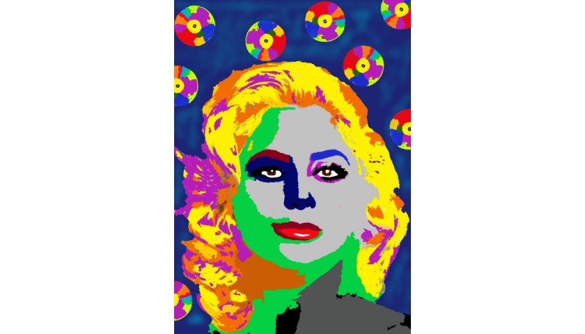 "Lady Gaga" Limited Edition Canvas by G.Karloff 