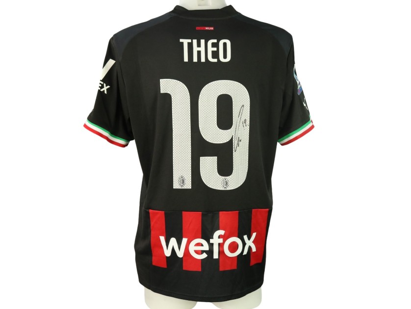 Maglia ufficiale Theo Hernández Milan - Autografata