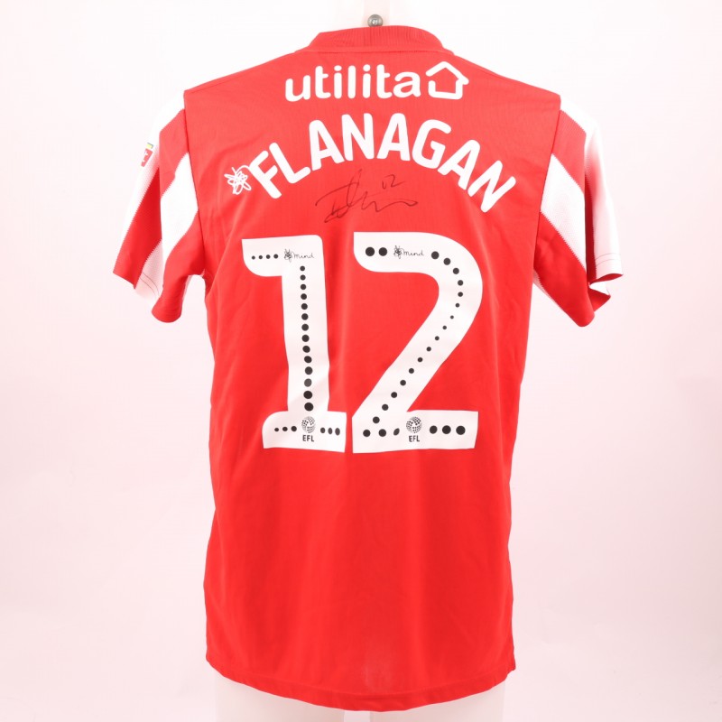 Flanagan's Sunderland AFC Worn and Signed Poppy Shirt