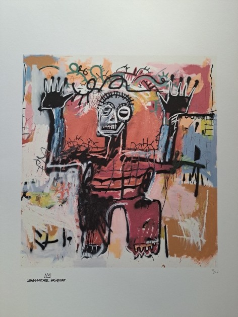 "Red Leg King" Lithograph Signed by Jean-Michel Basquiat