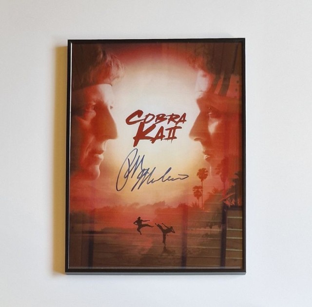 Ralph Macchio Signed and Framed Cobra Kai Poster