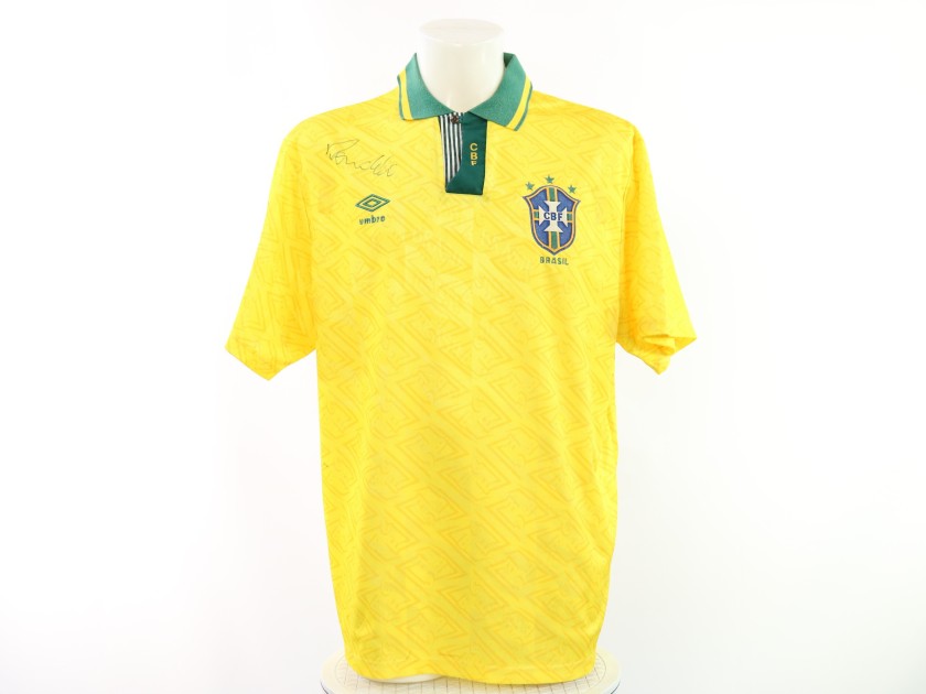 Ronaldo's Brazil Signed Replica Shirt, 1992/93