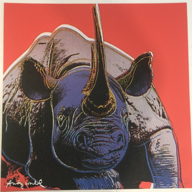 Andy Warhol Signed "Black Rhinoceros" 