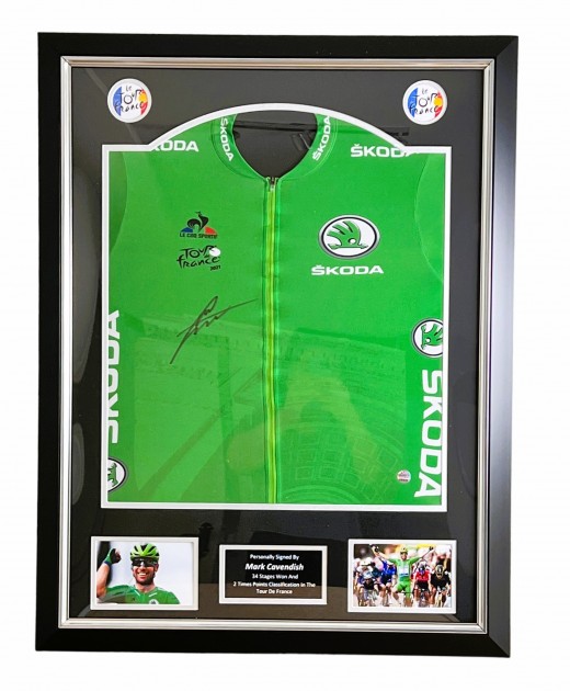 Mark Cavendish's Signed and Framed Tour de France Shirt