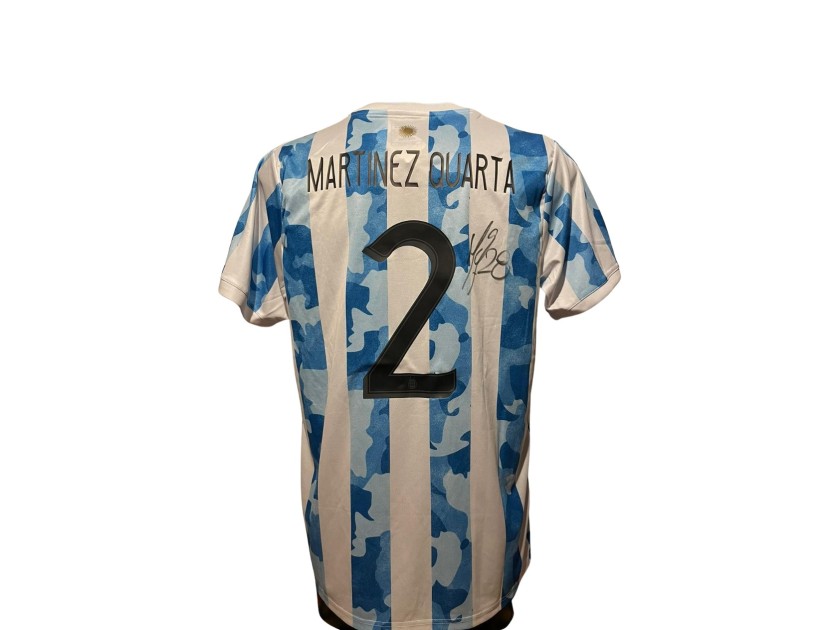 Maglia Replica Martinez Quarta Argentina, Copa America 2020 - Autografata