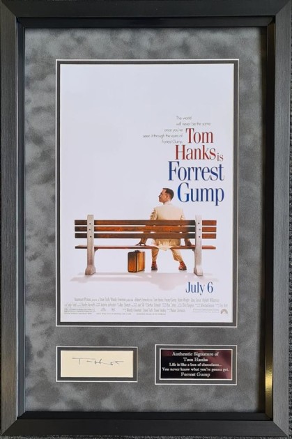 Tom Hanks Signed and Framed Forrest Gump Display