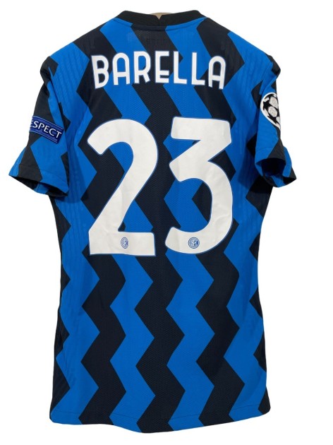 Barella Worn Shirt, Inter Milan vs Borussia Monchengladbach 2020