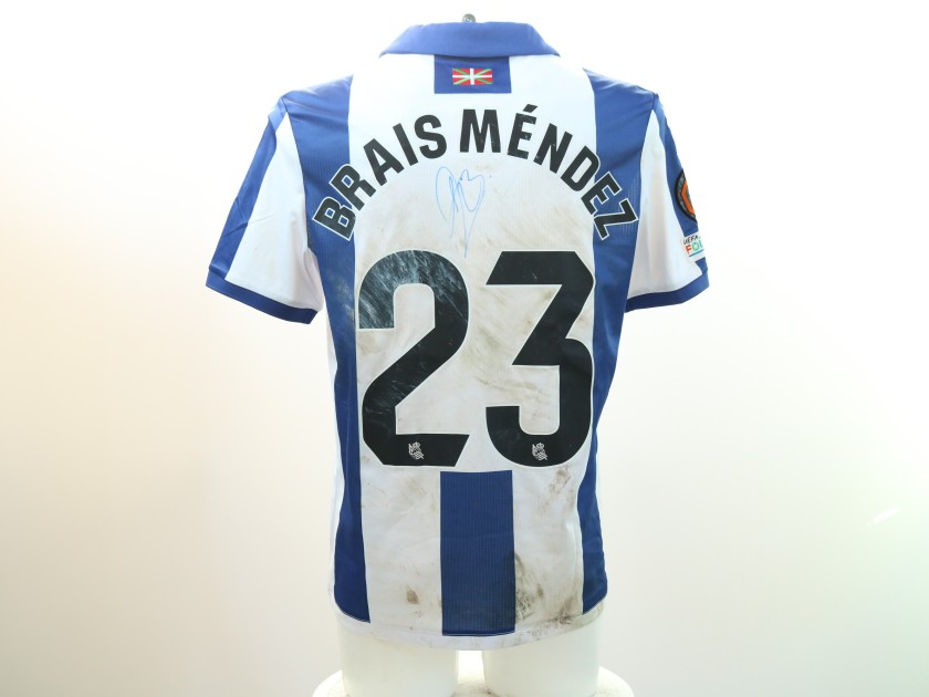 Brais Mendez's Real Sociedad vs Dynamo Kyiv Signed Unwashed Shirt, Europa League 2024