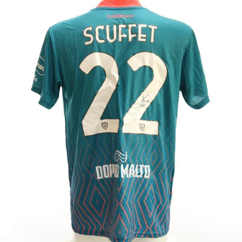 Maglia Scuffet Unwashed, Cagliari vs Roma 2024 - Autografata