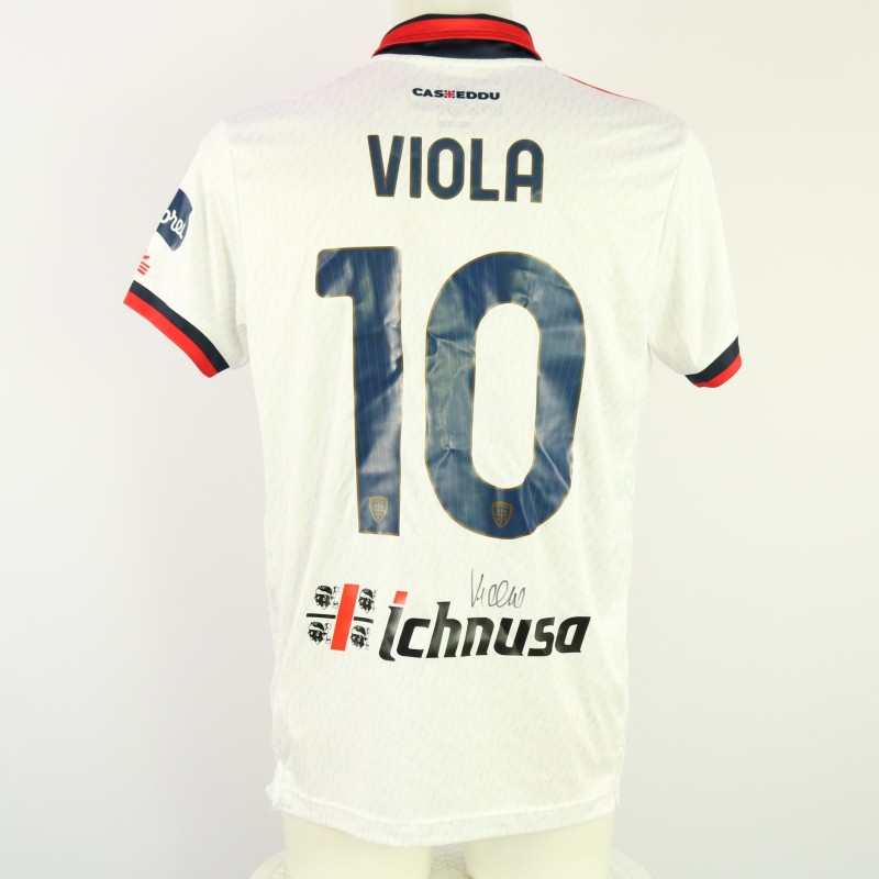 Viola's Signed Unwashed Shirt, Inter Milan vs Cagliari 2024