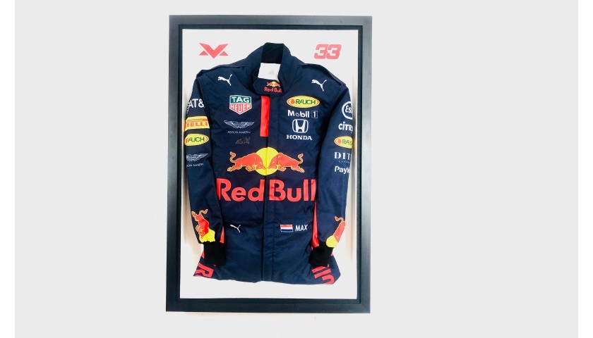 Max Verstappen Red Bull Replica Overalls - Signed