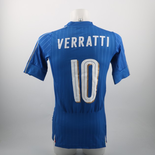 Verratti Italy match issued shirt, 2016 season