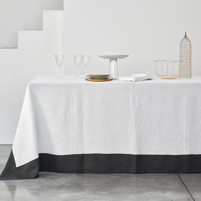 Made-to-Measure Pure Linen Tablecloth - Linea Adelede-to-Measure Pure Linen Tablecloth - Linea Adele