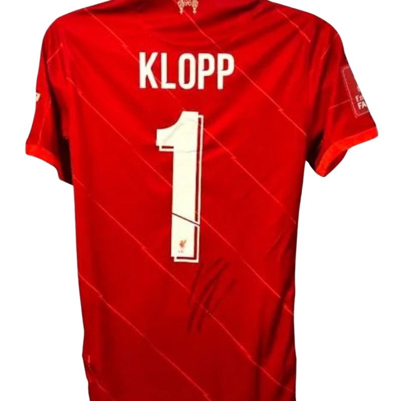 Maglia ufficiale Jürgen Klopp FA Cup Final Liverpool, 2021/22 - Autografata
