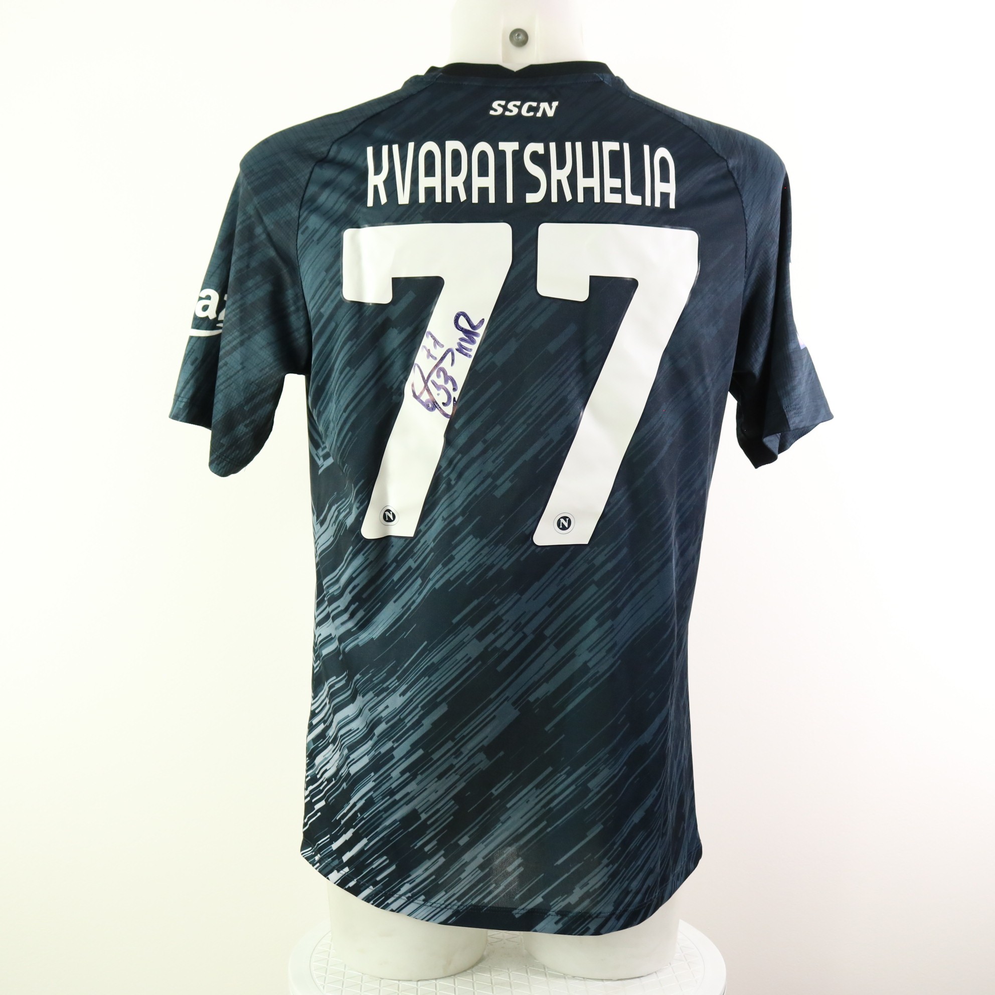 Kvaratskhelia's Napoli Signed Match Shirt, 2022/23 - CharityStars