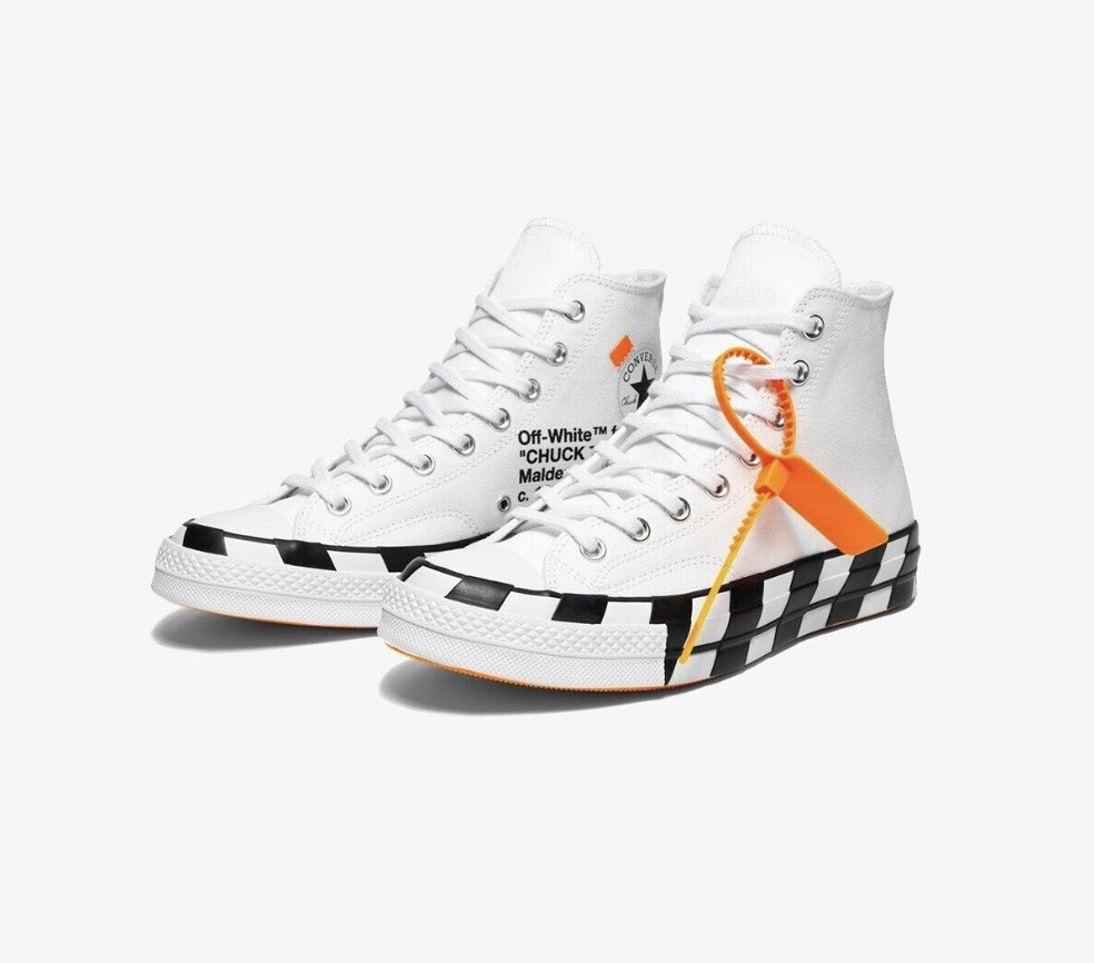 Converse off white orange best sale